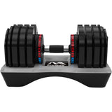 Adjustable Dumbbell - 80lb Single Dumbbell with Anti-Slip Handle, Fast Adjust Weight Exercise Fitness Dumbbell with Tray Suitable for Full Body Workout