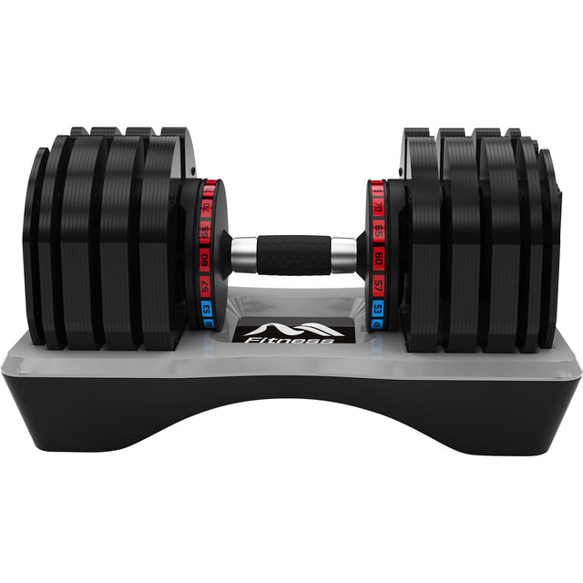 Adjustable Dumbbell - 80lb Single Dumbbell with Anti-Slip Handle, Fast Adjust Weight Exercise Fitness Dumbbell with Tray Suitable for Full Body Workout