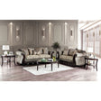 Justina - Sofa & Loveseat - Gray / Espresso