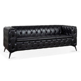 84.06 Inch Width Traditional Square Arm removable cushion 3 seater Sofa | Home Elegance USA