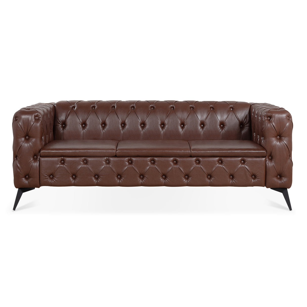 84.06Inch Width Traditional Square Arm removable cushion 3 seater Sofa - W68041370 - image - 3