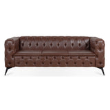 84.06Inch Width Traditional Square Arm removable cushion 3 seater Sofa | Home Elegance USA