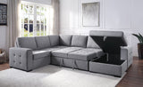 Nardo - Sectional Sofa - Gray Fabric - Home Elegance USA