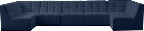 Relax - Modular Sectional 7 Piece - Navy - Home Elegance USA