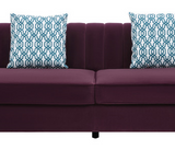 Maddie Purple Velvet 5-Seater Sectional Sofa with Storage Ottoman - Home Elegance USA