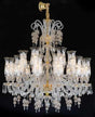 Garnier 18-Light Chandelier in Clear Glass & Gold Finish – Aico Furniture