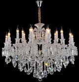 Aico Furniture - Chambord Clear Glass Chrome 19 Light Chandelier - Aic-Lt-Ch903-19Clr