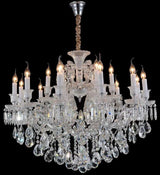 Aico Furniture - Chambord Clear Glass Chrome 25 Light Chandelier - Aic-Lt-Ch904-25Clr