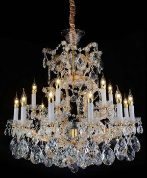 San Carlo 25-Light Chandelier in Clear Glass & Gold Finish – Aico Furniture