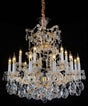 San Carlo 25-Light Chandelier in Clear Glass & Gold Finish – Aico Furniture
