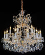 San Carlo 19-Light Chandelier in Clear Glass & Gold Finish – Aico Furniture