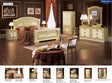 Aida 6 Piece Queen Panel Bedroom Set In Ivory-Gold - Aidabedq.S-6Set | ESF