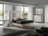 Alba Eastern King Bed In Silver - 176241 - Ek | J&M | Home Elegance USA
