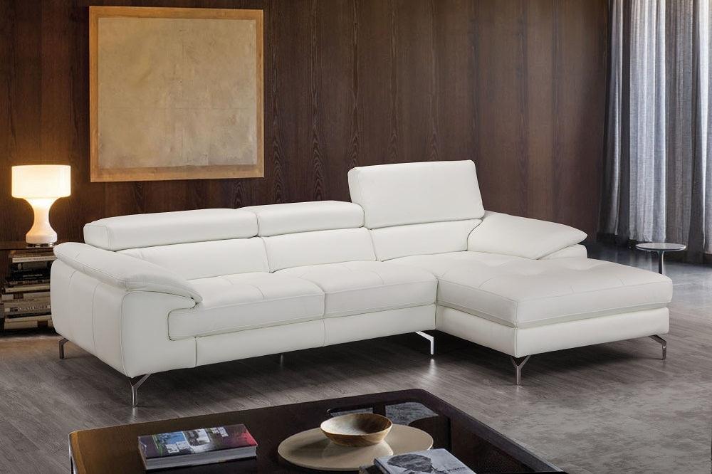 Alice Premium Leather Sectional In Right Facing Chaise - 18272 - Rhfc | J&M | Home Elegance USA