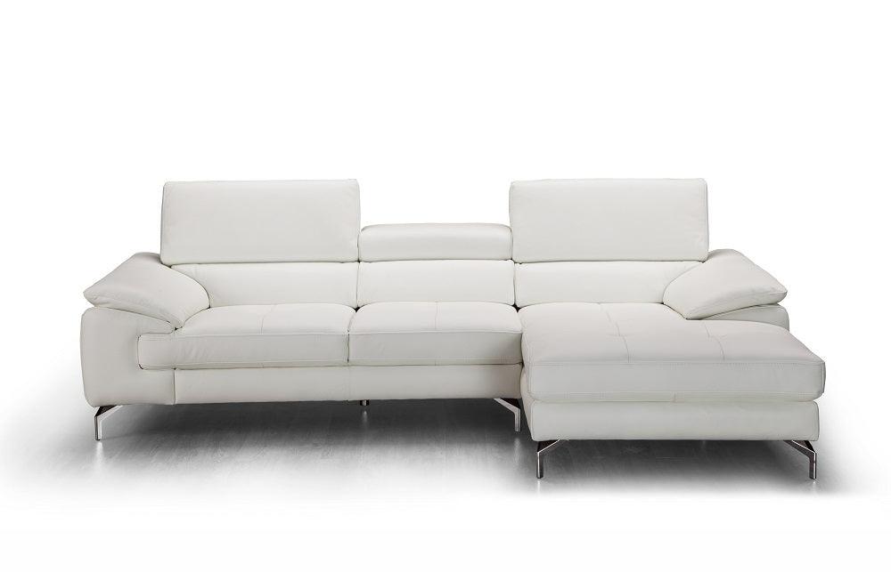 Alice Premium Leather Sectional In Right Facing Chaise - 18272 - Rhfc | J&M | Home Elegance USA
