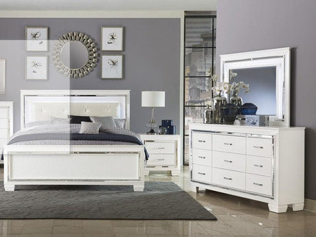 Allura 4 Piece White Queen Bedroom Set 1916 - 1 - 4W | Homelegance | Home Elegance USA