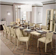 Ambra Dining Table 200 Cm With 1-Ext. 50 Cm In Ivory - Ambra-Dt-200 | ESF