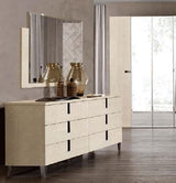 Esf Furniture - Ambra Double Dresser And Mirror Set - Ambra-Dr+M