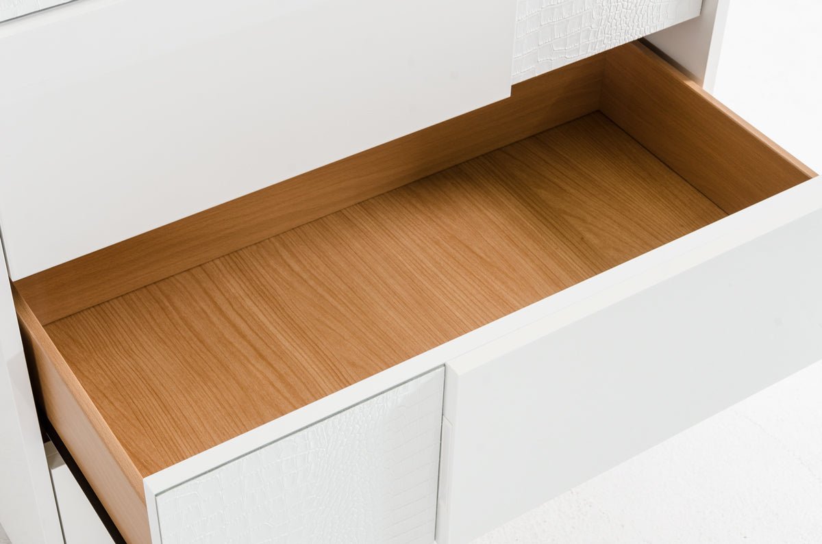 Modrest Monza Italian Modern White Chest - Home Elegance USA