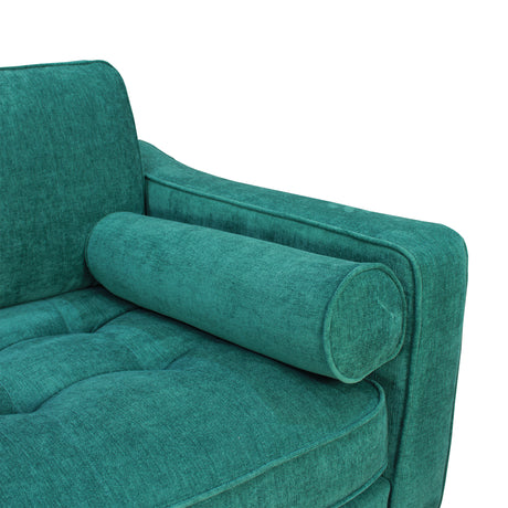 Anderson LAF Sectional Sofa Turquoise Upholstered 105" Wide - Mid-Century Modern