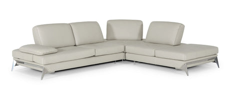 Vig Furniture Lamod Italia Andrea - Modern Grey Leather Sectional Sofa