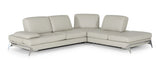 LaMod Italia Andrea Modern Grey Leather Sectional Sofa – Sleek Italian Design & Superior Comfort - Home Elegance USA