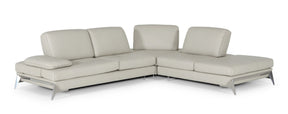 LaMod Italia Andrea Modern Grey Leather Sectional Sofa – Sleek Italian Design & Superior Comfort - Home Elegance USA