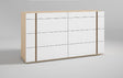 Anna Double Dresser in Matt White & Natural Oak – Modern Bedroom Storage by ESF Furniture