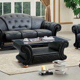 Esf Furniture - Apolo 3 Piece Occasional Table Set In Black - Apolo-Black-3Set