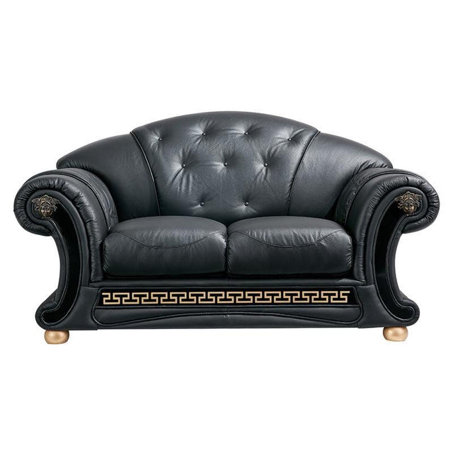 Apolo Loveseat In Black - Apoloblack - L | ESF | Home Elegance USA