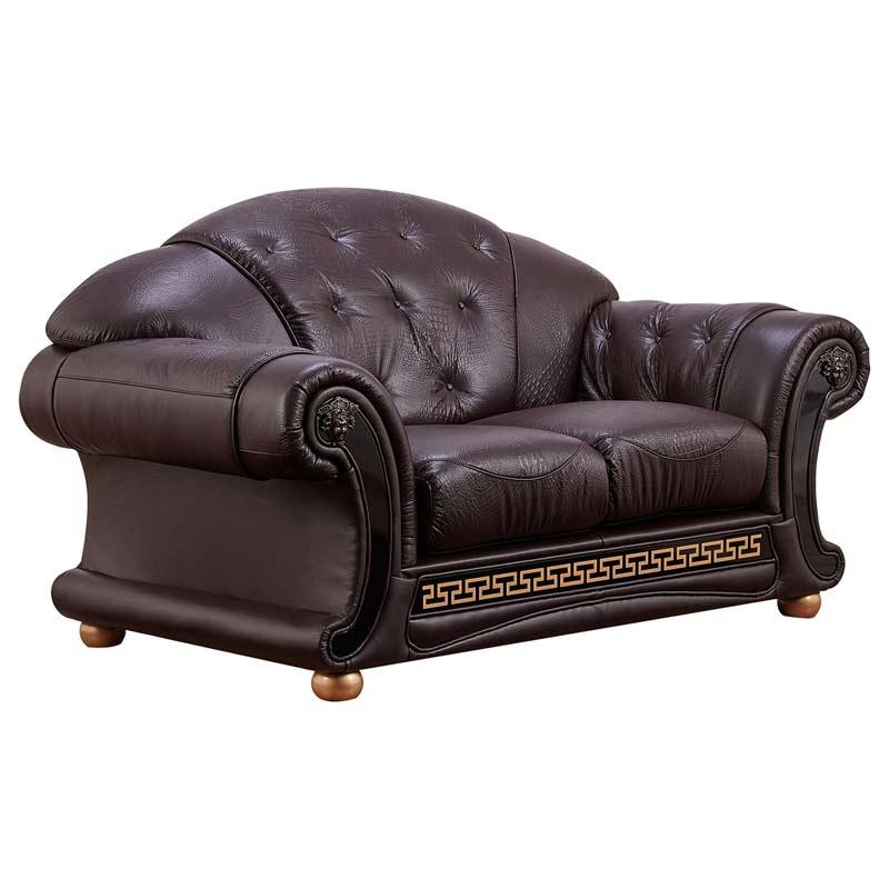 Apolo Loveseat In Brown - Apolobrownloveseat | ESF | Home Elegance USA