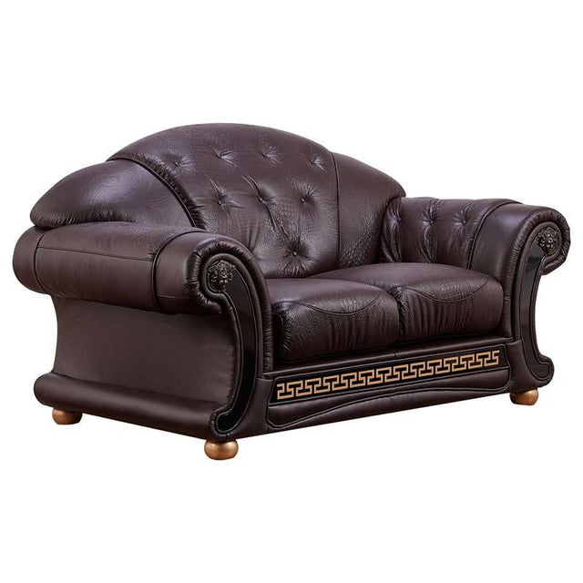 Esf Furniture - Apolo Loveseat In Brown - Apolobrownloveseat