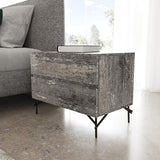 Vig Furniture Nova Domus Aria - Italian Modern Multi Grey with texture Nightstand