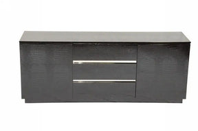 Modern Black Crocodile Lacquer Buffet Vgunac636-180-Blk