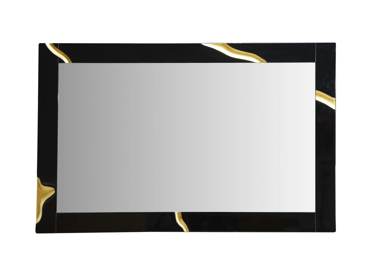 Vig Furniture Modrest Aspen - Modern Black Mirror