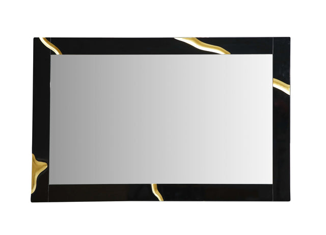 Vig Furniture Modrest Aspen - Modern Black Mirror