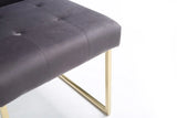 Vig Furniture - Modrest Legend Modern Grey Fabric & Gold Dining Chair (Set Of 2) - Vgvcb012-Grygld