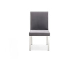 Vig Furniture - Modrest Reba Modern Grey Velvet & Stainless Steel Dining Chair (Set Of 2) - Vgvcb0258-Grystl