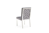 Vig Furniture - Modrest Reba Modern Grey Velvet & Stainless Steel Dining Chair (Set Of 2) - Vgvcb0258-Grystl