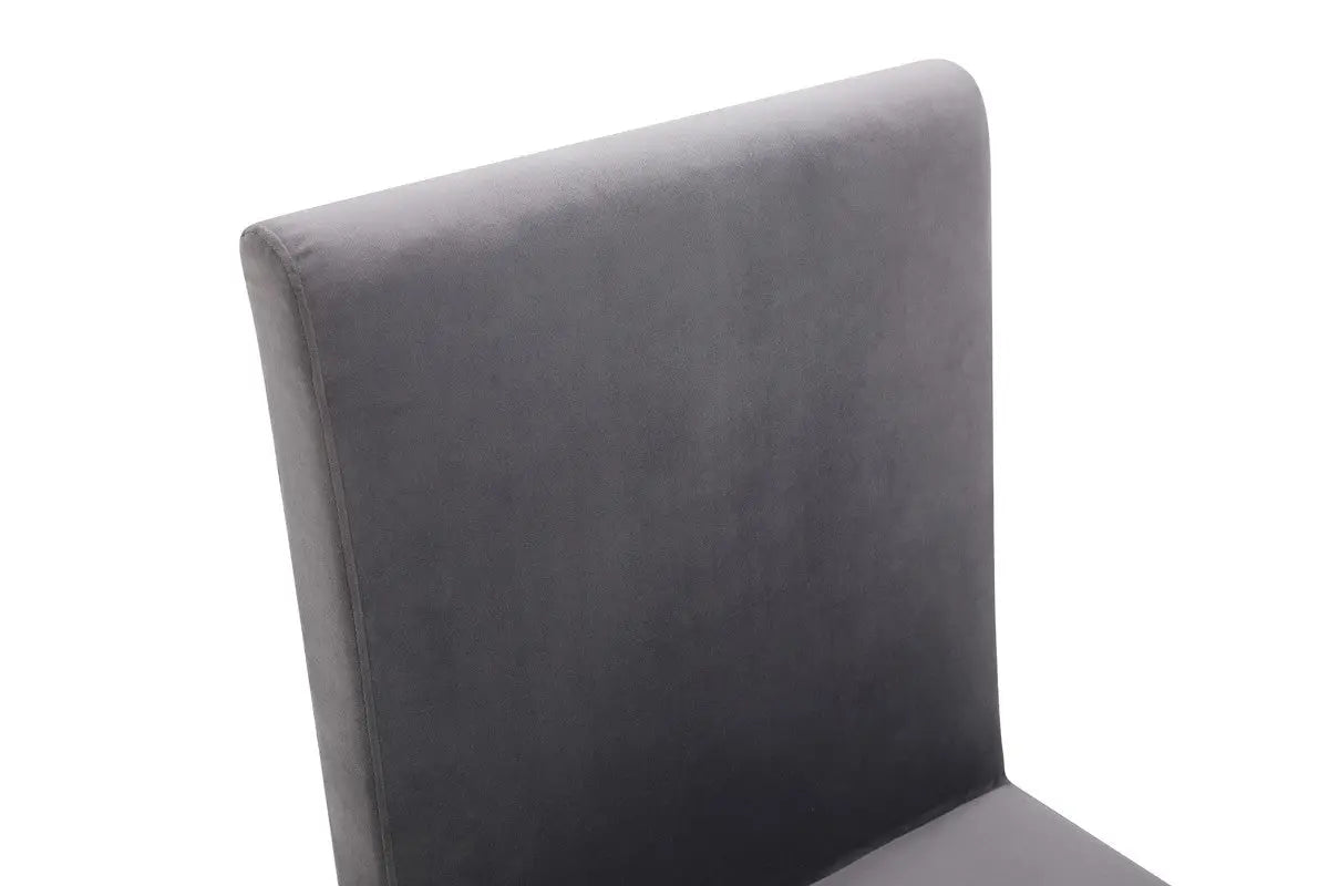 Vig Furniture - Modrest Reba Modern Grey Velvet & Stainless Steel Dining Chair (Set Of 2) - Vgvcb0258-Grystl