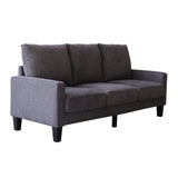 Modern Living Room Furniture Sofa in Dark Grey Fabric Home Elegance USA