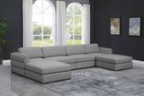 Beckham - Modular Sectional 6 Piece - Gray - Fabric - Modern & Contemporary - Home Elegance USA