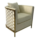 Beige and Gold Sofa Chair - Home Elegance USA