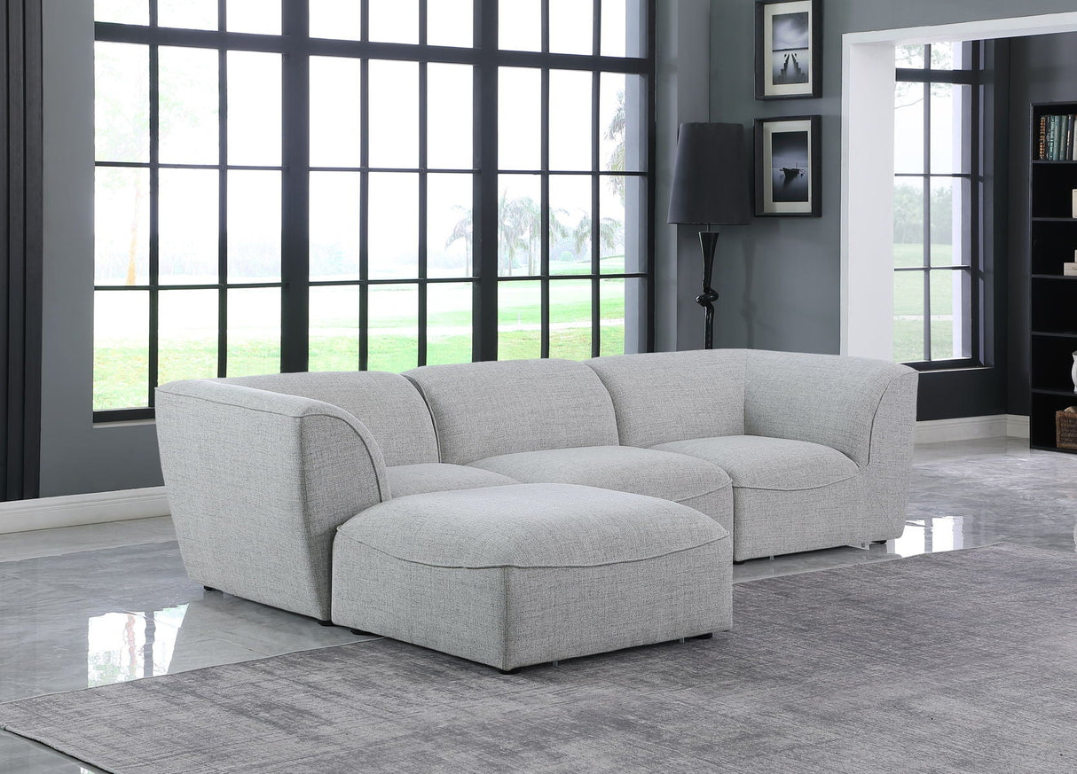 Miramar - Modular Sectional 4 Piece - Gray - Fabric - Home Elegance USA