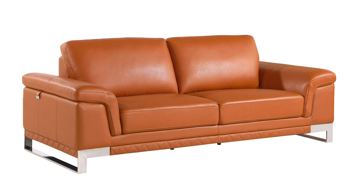 Top Grain Italian Leather Sofa Home Elegance USA