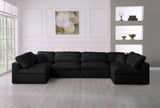 Serene - Cloud Modular Sectional 6 Piece - Black - Fabric - Home Elegance USA