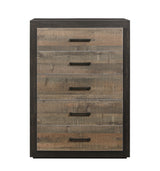 Contemporary Two-Tone Finish 1pc Chest of Drawers Faux-Wood Veneer Bedroom Furniture - Home Elegance USA