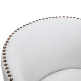 Trenton Swivel Arm Chair - Milky - Home Elegance USA