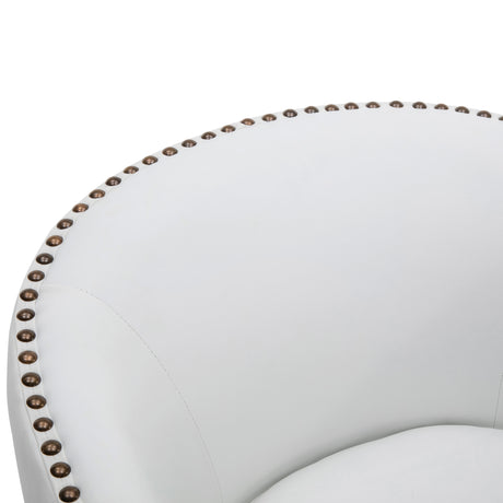 Trenton Swivel Arm Chair - Milky - Home Elegance USA