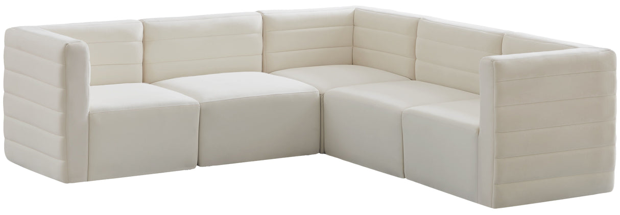 Quincy - Modular Sectional 5 Piece - Cream - Home Elegance USA